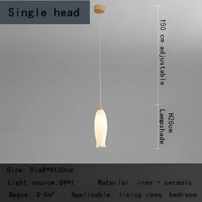 Elegant tulip staircase chandelier gold frosted glass lobby light