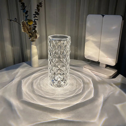 Elegant USB Table Lamp with 16-Color Crystal Lighting