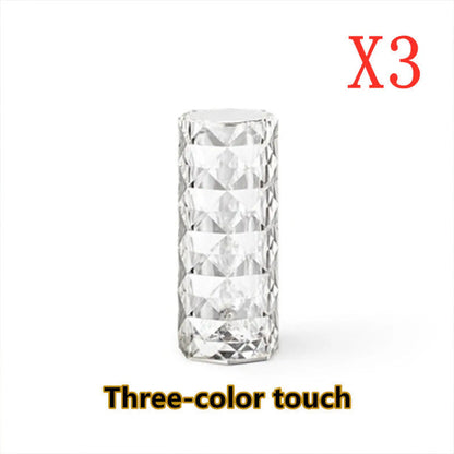 Elegant USB Table Lamp with 16-Color Crystal Lighting