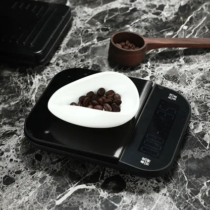 Elegant white ceramic dose trays and tea spoon set for kitchen