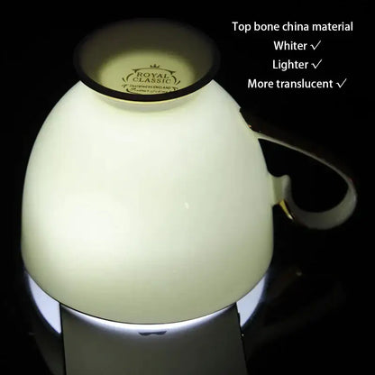 Elegant white & gold bone china tea set – dining room porcelain teapot