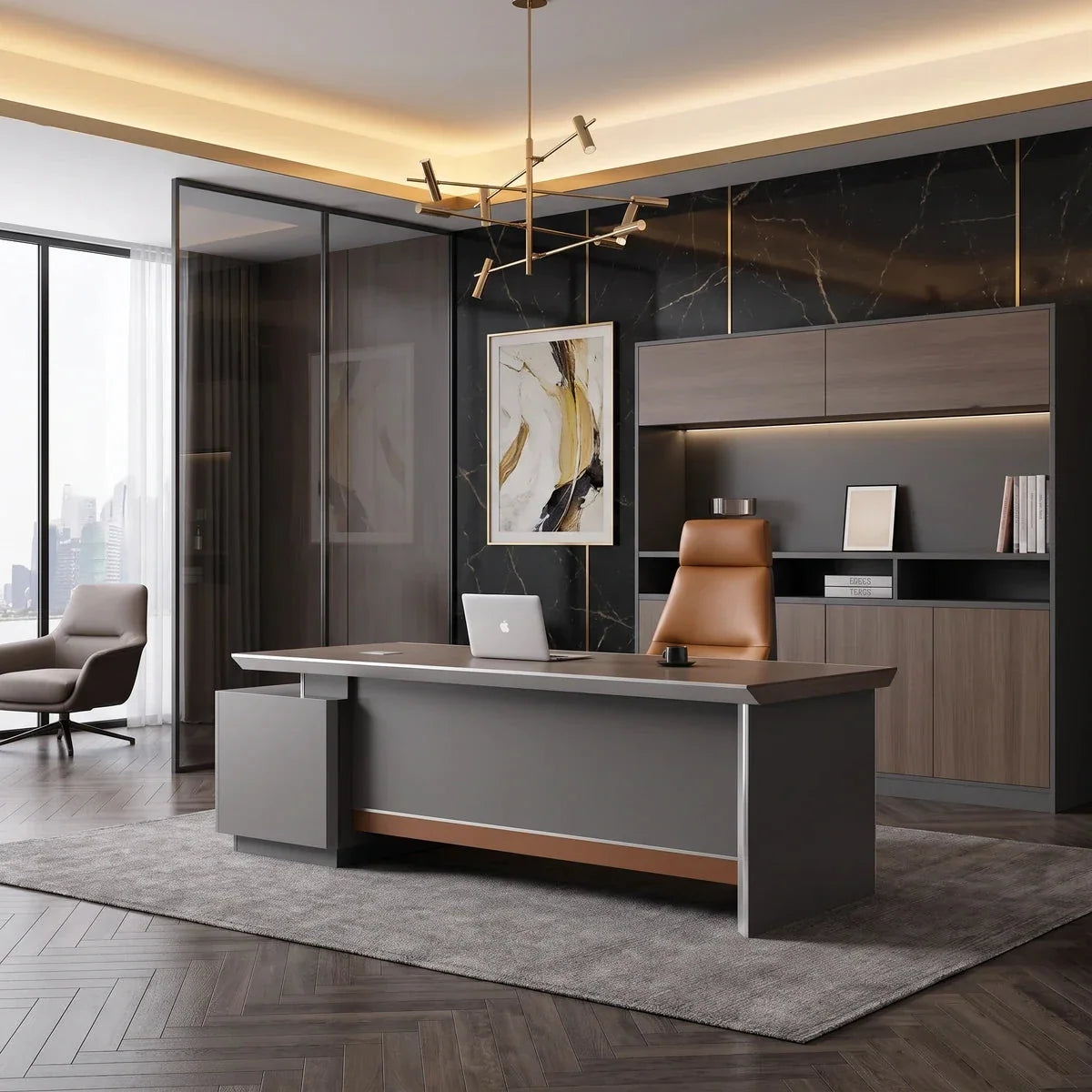 Elgin · Modern L-Shaped Executive Desk