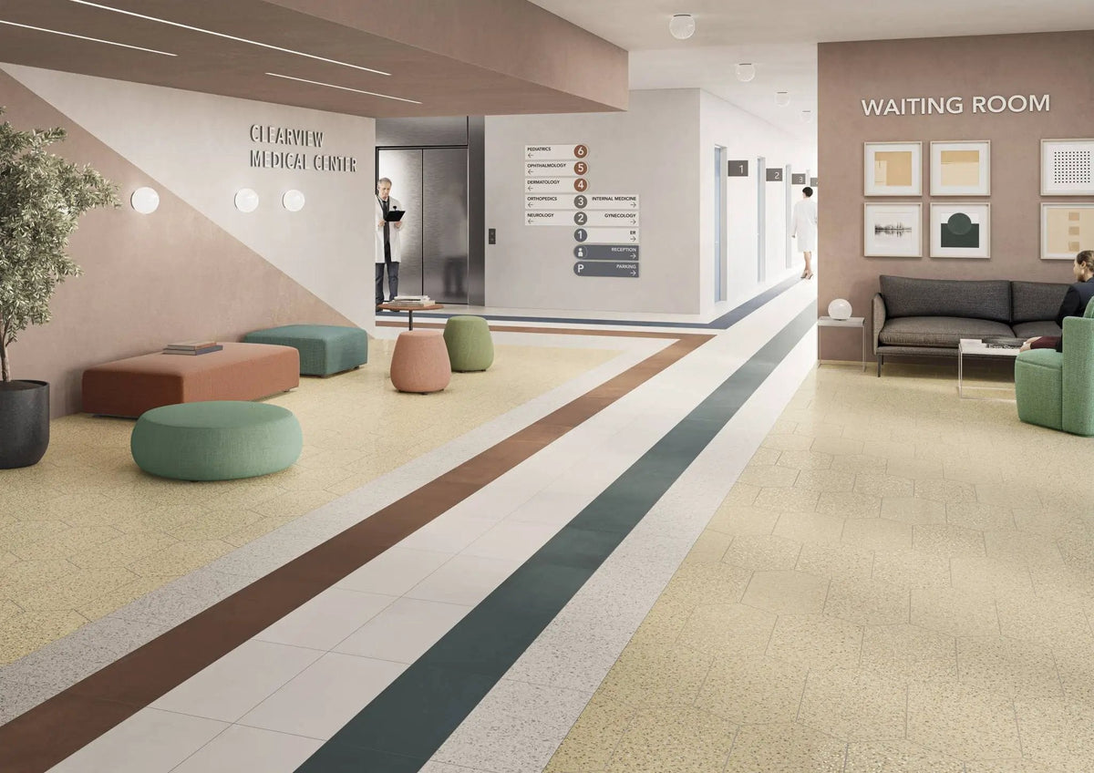 Elite Color Gold Anti-Slip Terrazzo Look Porcelain Tiles 24x24