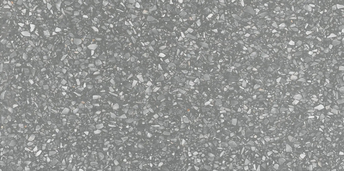 Elite Precious Black Anti-Slip Terrazzo Look Porcelain Tiles 12x24
