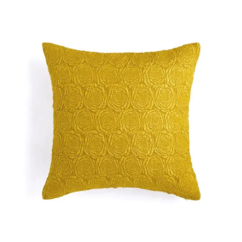 Embroidered citron flowers plants pillow case living room decor