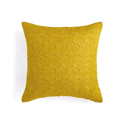 Embroidered citron flowers plants pillow case living room decor