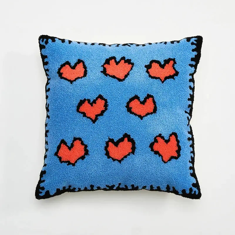 Embroidered daisy dandelion cushion cover white living room decor