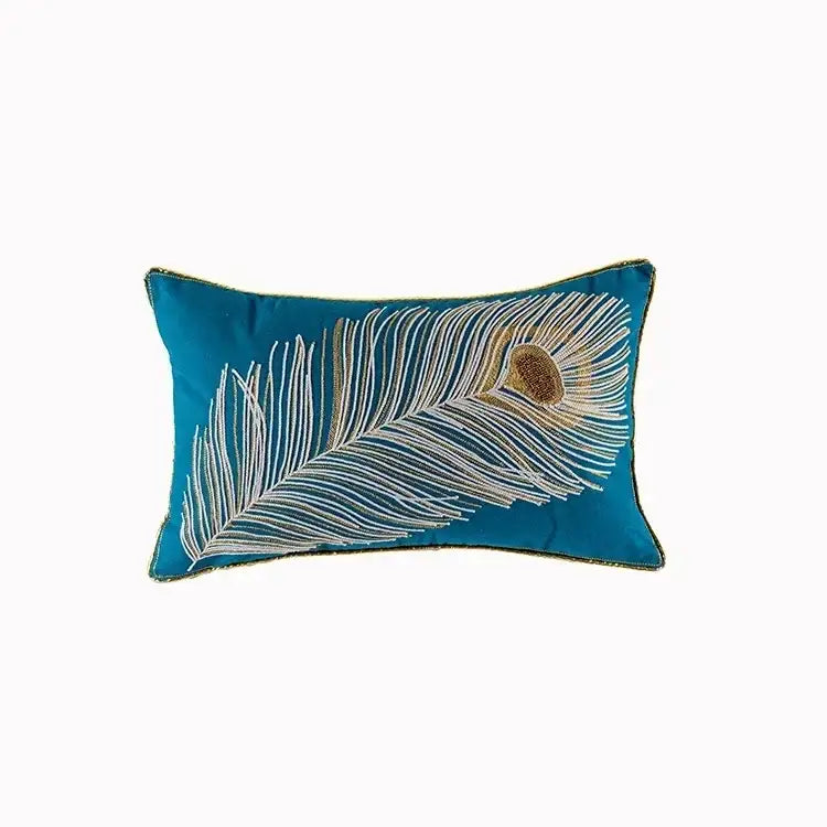 Embroidered flower boho long cushion covers bedroom floral pillow