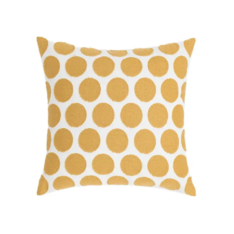 Embroidered green and gold fish pillow cover living room