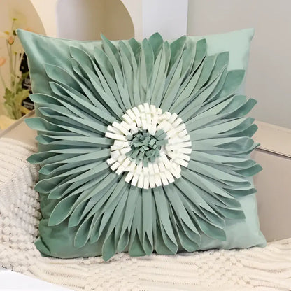 Embroidered lily of the valley blue hyacinth square pillowcase bedroom