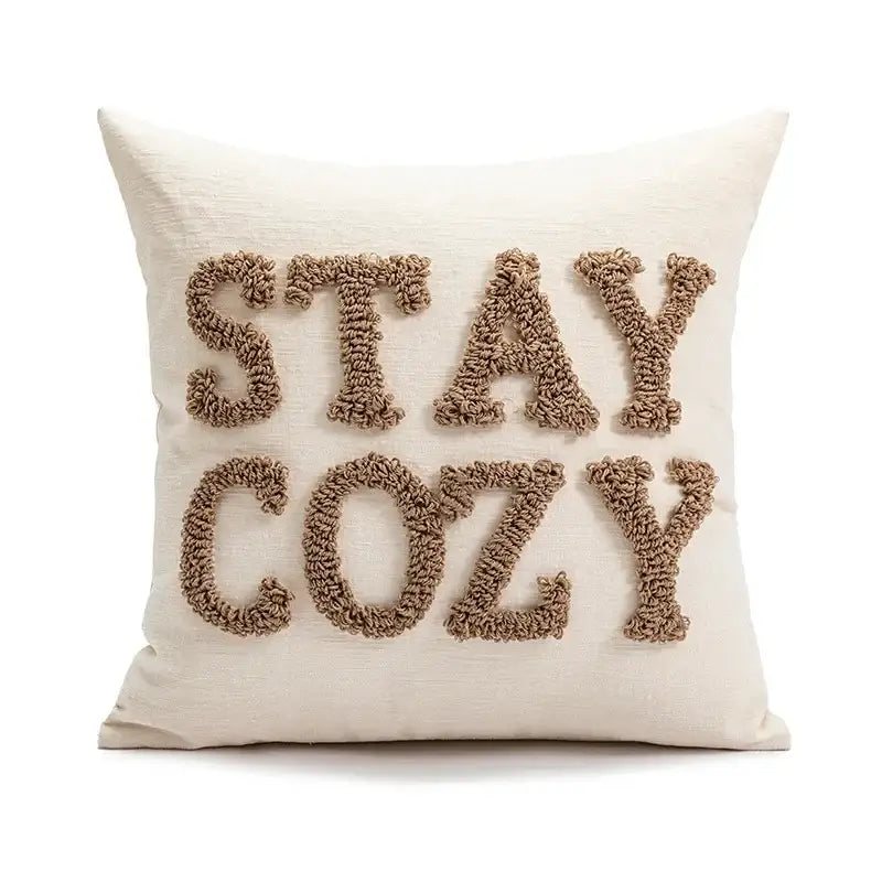 Embroidered red snowman cartoon christmas pillow covers living room