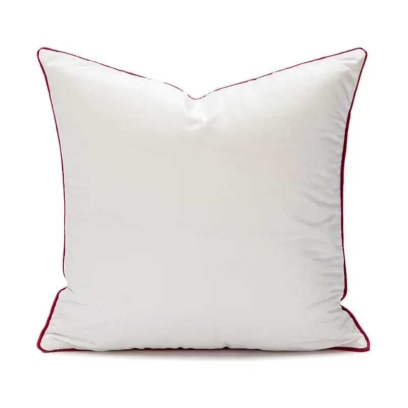Embroidered red snowman cartoon christmas pillow covers living room