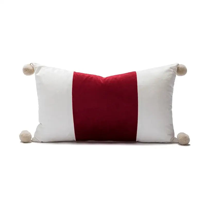Embroidered red snowman cartoon christmas pillow covers living room
