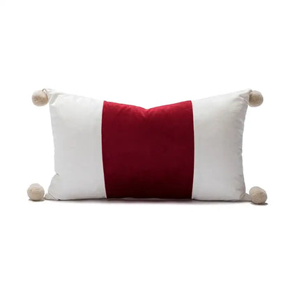 Embroidered red snowman cartoon christmas pillow covers living room