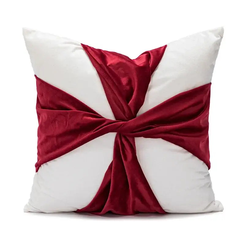 Embroidered red snowman cartoon christmas pillow covers living room