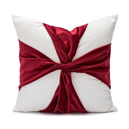 Embroidered red snowman cartoon christmas pillow covers living room