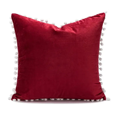 Embroidered red snowman cartoon christmas pillow covers living room