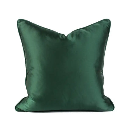 Emerald green geo jacquard cushion cover living room pillow