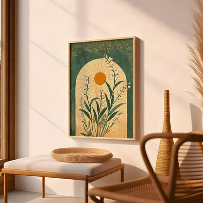 DecorBites™ Emerald Green Lily of the Valley Wall Art