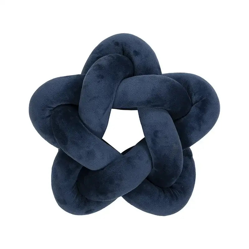 Emerald green star knotted lumbar cushion bedroom velvet pillow