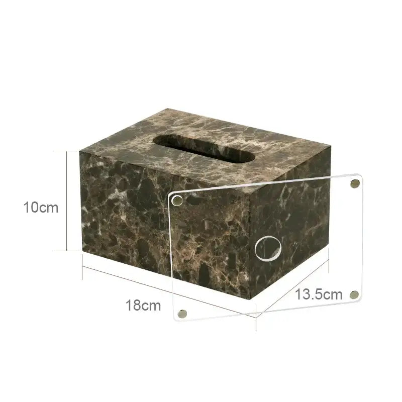 Emperador dark marble bathroom set with chrome accents