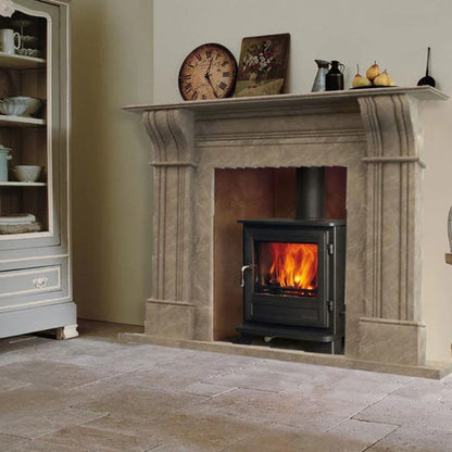 Emperador Light Brown Marble - Hand-carved Fireplace Surround