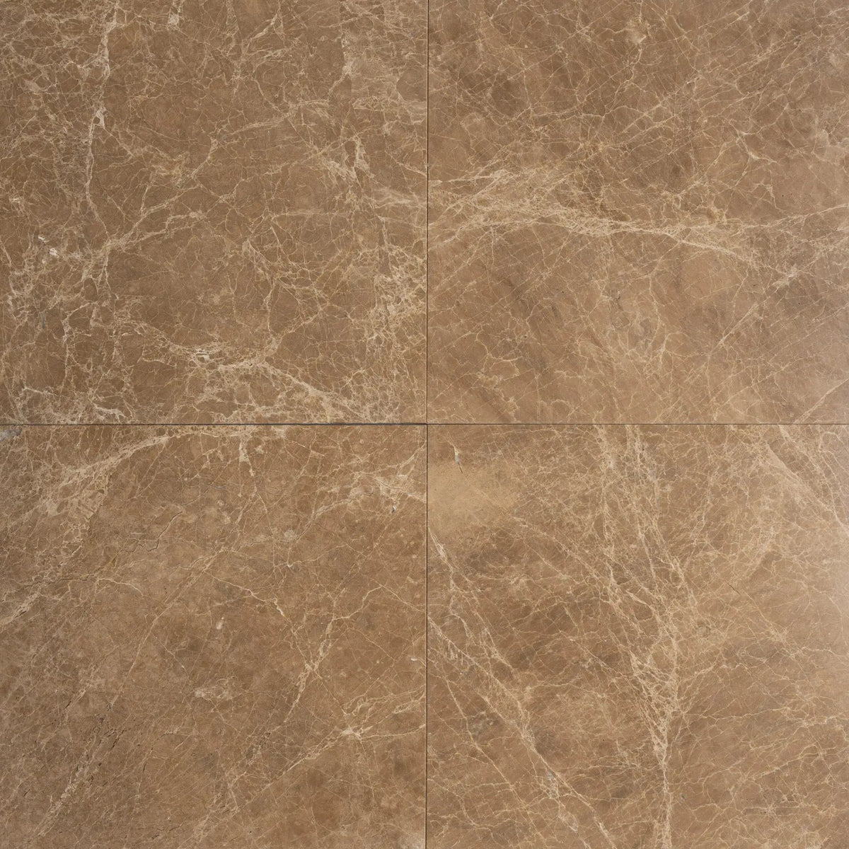 Emperador Light Polished Marble Tiles 12x12