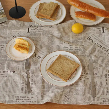English newspaper style photography props kitchen placemat mat