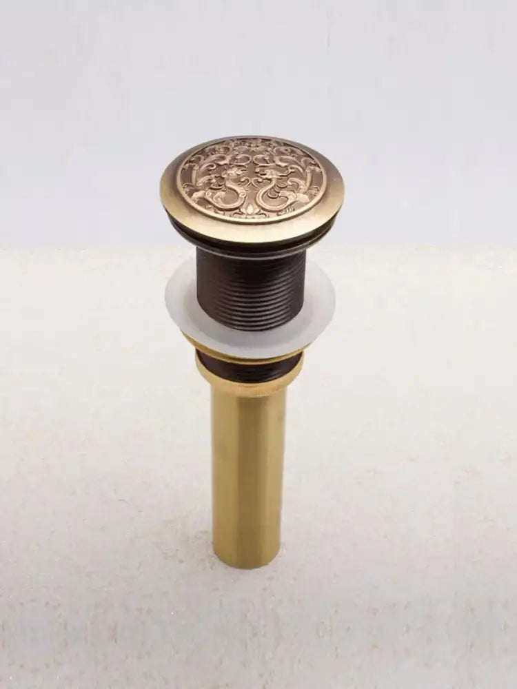 Engraved brass bathroom sink pop up drain stopper – bathroom accessory