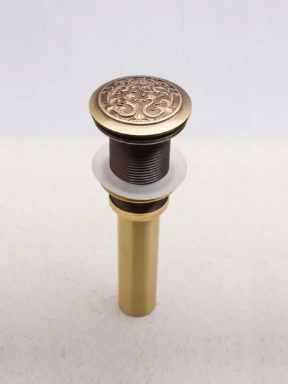 Engraved brass bathroom sink pop up drain stopper – bathroom accessory