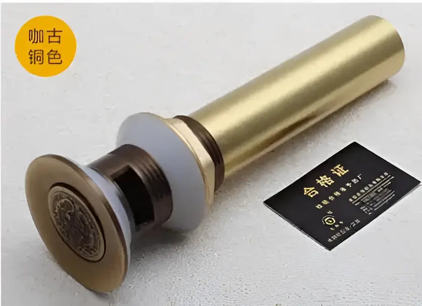 Engraved brass bathroom sink pop up drain stopper – bathroom accessory