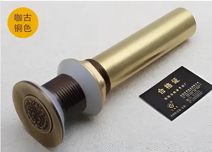 Engraved brass bathroom sink pop up drain stopper – bathroom accessory