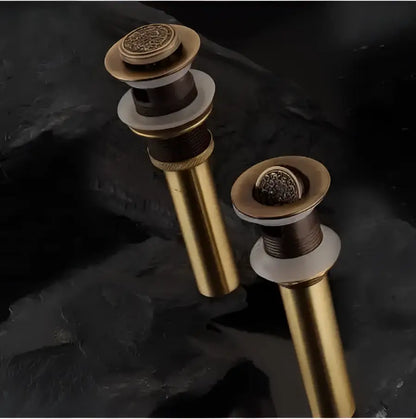 Engraved brass bathroom sink pop up drain stopper – bathroom accessory
