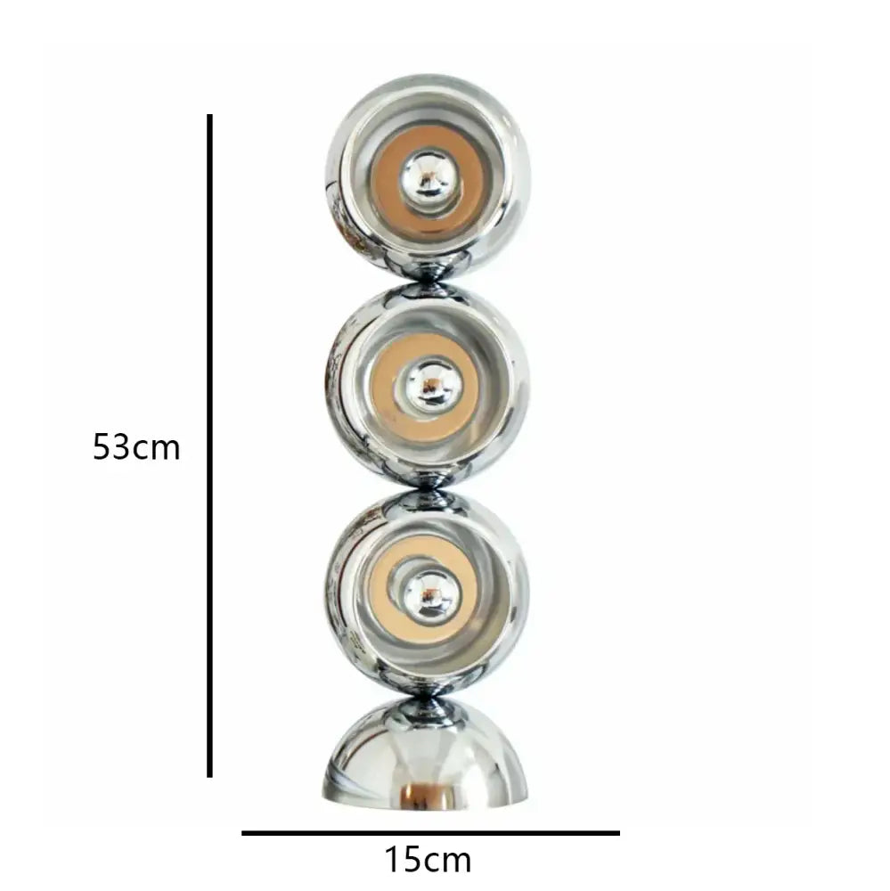 Engraved chrome yoyo dimmable led nordic table lamp for bedroom