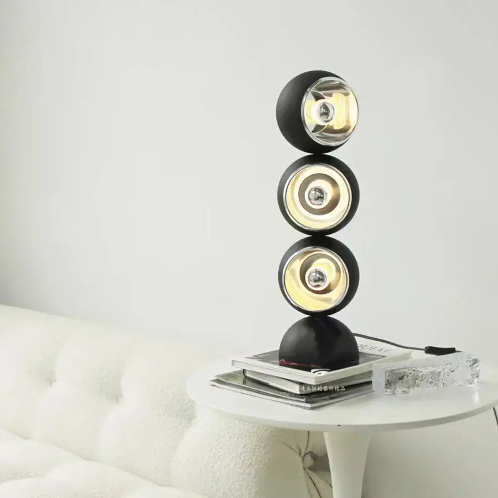 Engraved chrome yoyo dimmable led nordic table lamp for bedroom