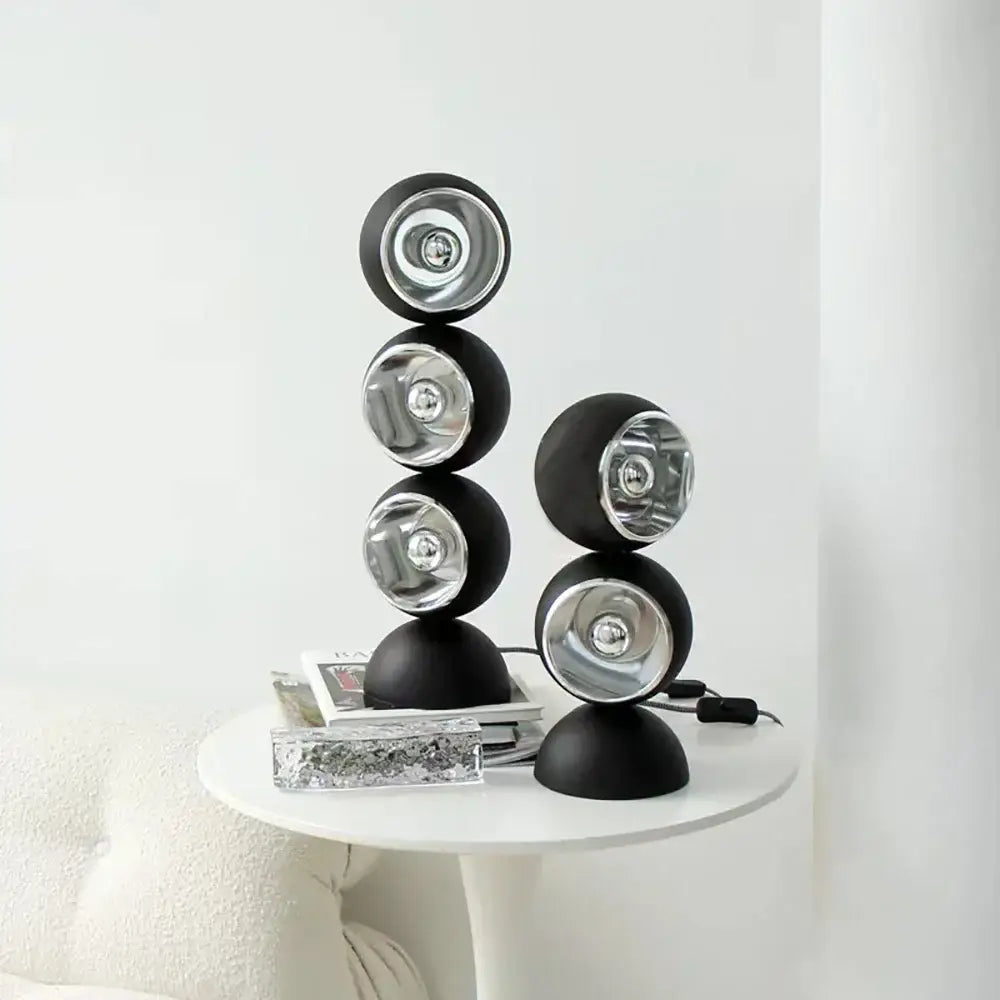 Engraved chrome yoyo dimmable led nordic table lamp for bedroom