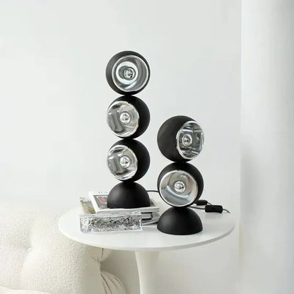 Engraved chrome yoyo dimmable led nordic table lamp for bedroom