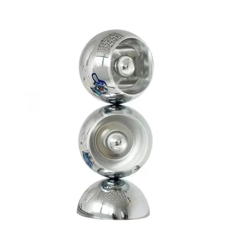 Engraved chrome yoyo dimmable led nordic table lamp for bedroom