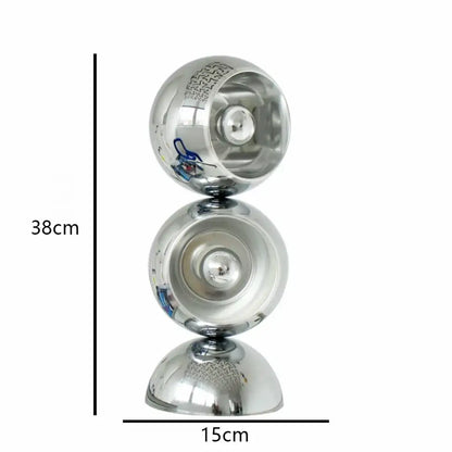 Engraved chrome yoyo dimmable led nordic table lamp for bedroom