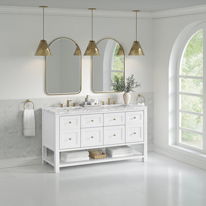 James Martin Breckenridge 60" Double Bathroom Vanity, Bright White