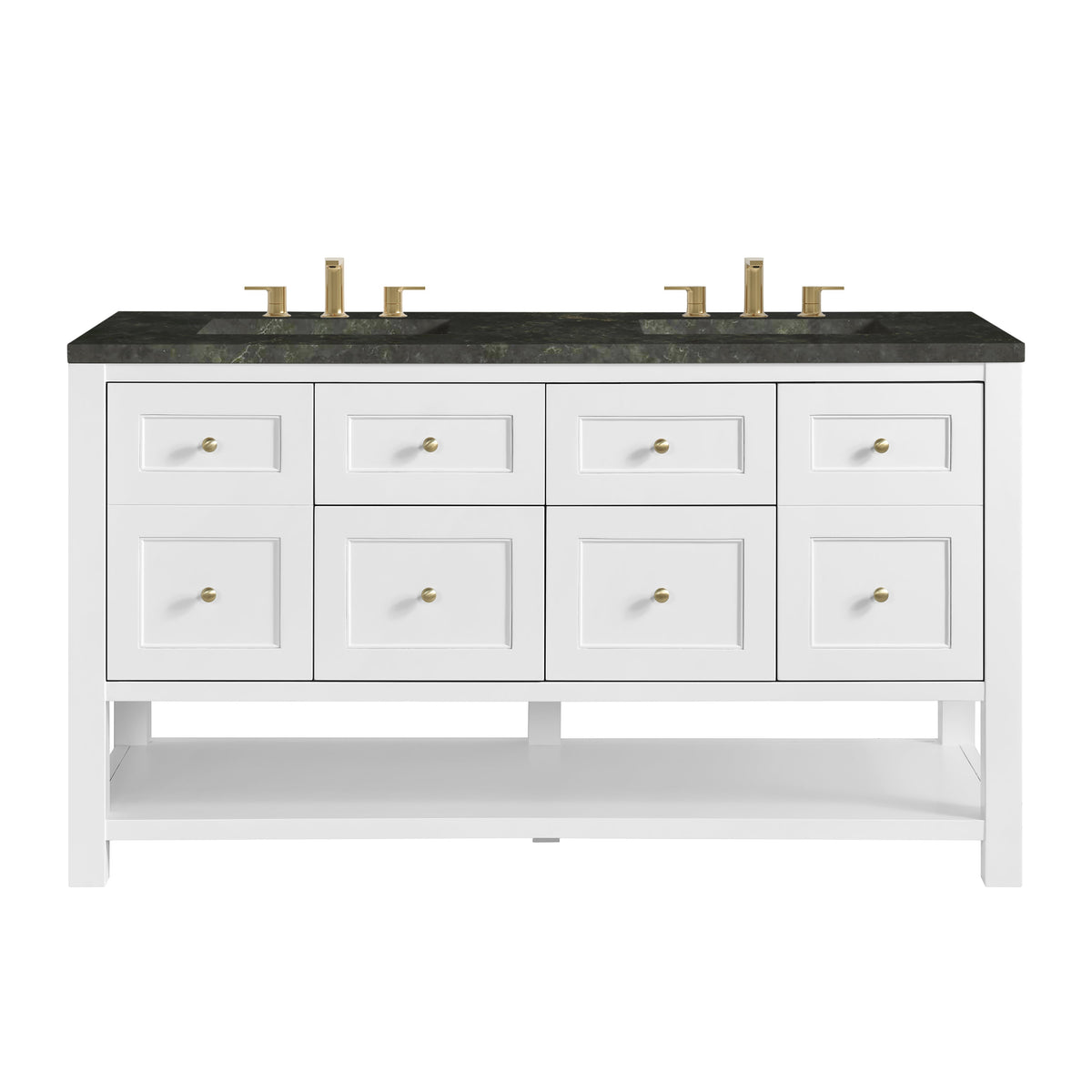James Martin Breckenridge 60" Double Bathroom Vanity, Bright White