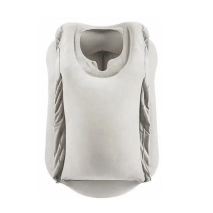 Ergonomic gray inflatable travel pillow bedroom neck support