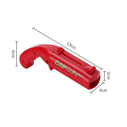 Ergonomic red & gray bottle opener gun for kitchen bar fun