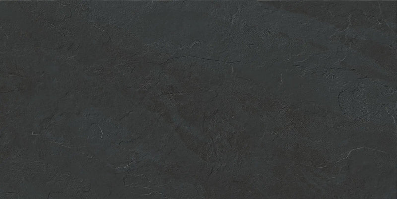 Essence Montauk Black Anti-Slip Grip Slate Look Porcelain Tiles 12x24