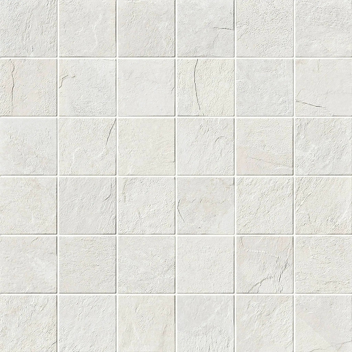 Essence Montauk White Mosaic A Slate Look Porcelain Mosaics 12x12