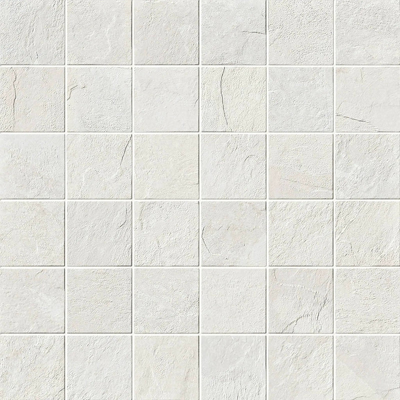 Essence Montauk White Mosaic A Slate Look Porcelain Mosaics 12x12