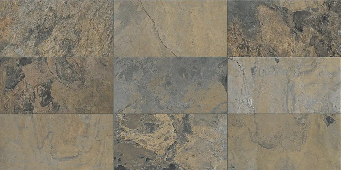 Essence Rustic Gold Slate Look Porcelain Tiles 12x24