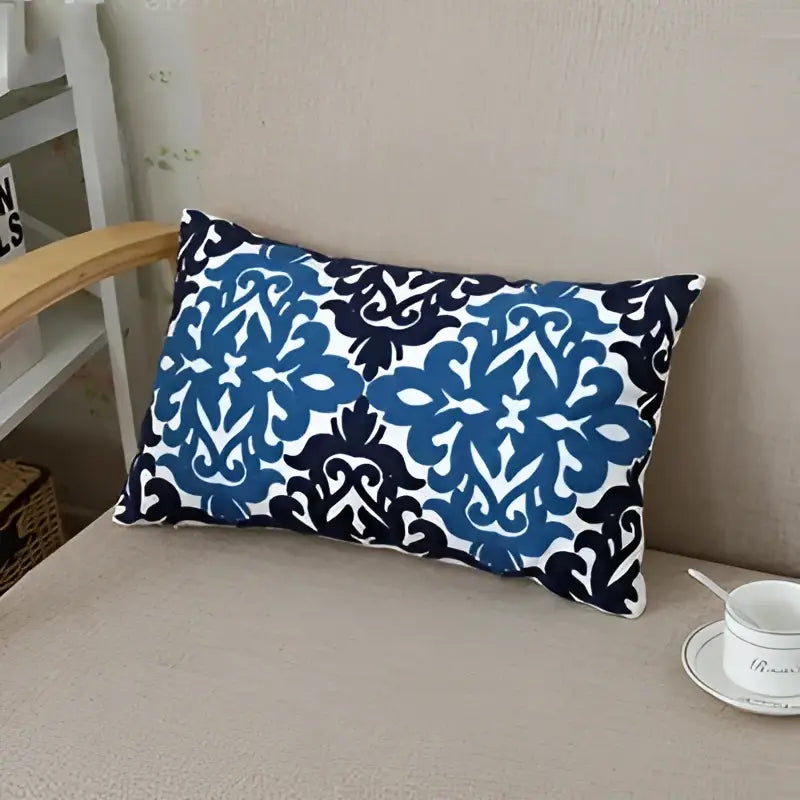 Ethnic floral canvas cotton embroidered pillow case living room decor