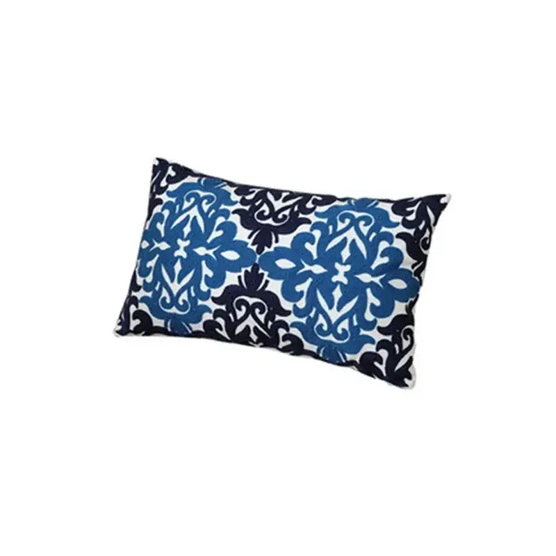 Ethnic floral canvas cotton embroidered pillow case living room decor