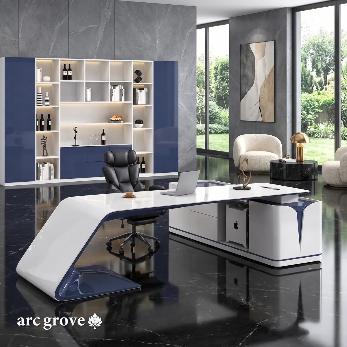 Euclid · Modern L-Shaped Executive Desk